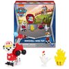 Paw Patrol, Big Truck Pups Marshall Action Figure with Clip-on Rescue Drone, Command Center Pod and Animal Friend Kids Toys Ages 3 and up