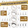 FEEGO Natural Lash Extension Kit 168Pcs Lash Clusters Kit Wispy Eyelash Extensions Individual Lashes Extensions with Bond and Seal Lash Glue and Eyelash Extension Tweezers DIY (Mix Match Styles)