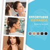 HOYOLS Soft Thick Seamless Soft Hair Ties, Ponytail Scrunchies Head Bands No Damage Crease for Women Girls Kids Ponytail Holder 100 Pieces (Brunette Brown Set)