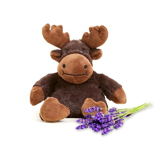 warmies Junior Microwavable & Weighted Stuffed Animals, Moose - Heated Stuffed Animal Plushie for Warmth & Comfort - Cute Soft Plush Toys for Adults & Children (Boys, Girls, Babies & Toddlers)