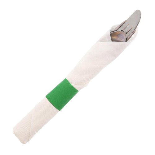 Royal Green Napkin Bands with Self-Sealing Glue and Bond Paper Construction, Package of 2,500