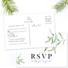 50 RSVP Postcards, Rsvp Cards for Wedding, Bridal Shower, Baby Shower, Greenery RSVP Response Cards, 4 x 6 Inches.