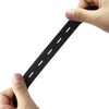 Yookat 4 Rolls Elastic Band with Holes Elastic Band Button Elastic Button Holes Sewing Elastic Bands with Buttonhole and 100Pcs 18mm Black Resin Button (black and white, 3/4 inch)