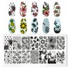 XEAOHESY 6pcs Seaside Scenery Nail Stamping Plate Nail Stamping Kit for Nails Summer Beach Coconut Trees Sunset Waves Sea Animals Image Plates Nail Stamper Kit Nail Stamping Plates for Nails