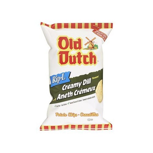 Old Dutch Creamy Dill Flavoured Rip-l Potato Chips 255g {Imported from Canada}