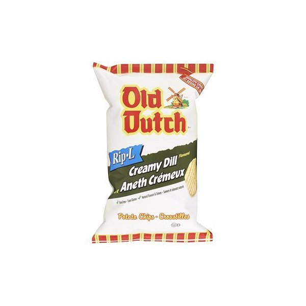 Old Dutch Creamy Dill Flavoured Rip-l Potato Chips 255g {Imported from Canada}