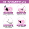 ZXMFDZ 100PCS Glue Rings Lash Rings for Glue Glue Rings for Eyelash Extensions Eyelash Glue Holder Lash Glue Rings Smart Glue Cups Pink