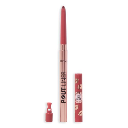 Revolution Beauty, Pout Bomb Plumping Lip Liner, Long Lasting Lip Shaper with Hyaluronic Acid & Vitamin E, Vegan & Cruelty-Free, Cherry Red