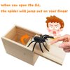 Rtudan Original Spider Scare Prank Box, Hilarious Wooden Scare Box,Handmade Fun Joke Scarebox Toy,Practical Gift Toy Spider Box Prankoy Prank for Kids Adults