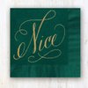 Naughty And Nice Beverage Cocktail Napkins/Set Of 40 Red and Green Naughty Or Nice 3-Ply Paper Holiday Napkins/Gold Foil Holiday Napkins
