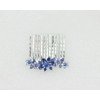 Faship Gorgeous Blue Rhinestone Crystal Floral Small Hair Comb