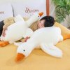 OUKEYI Goose Stuffed Animal 19.6 inchVery Huge Goose Plush Pillow Toy, Cute Giant White Goose Stuffed Animal Duck Plush Pillow