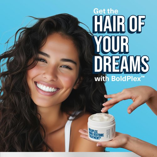 BoldPlex 3 Hair Mask - Deep Conditioner & Protein Treatment for Dry, Damaged Hair - Includes Rosemary Oil for Hair Growth - Helps Repair & Nourish Curly, Bleached, or Frizzy Hair - 6.76 Fl Oz