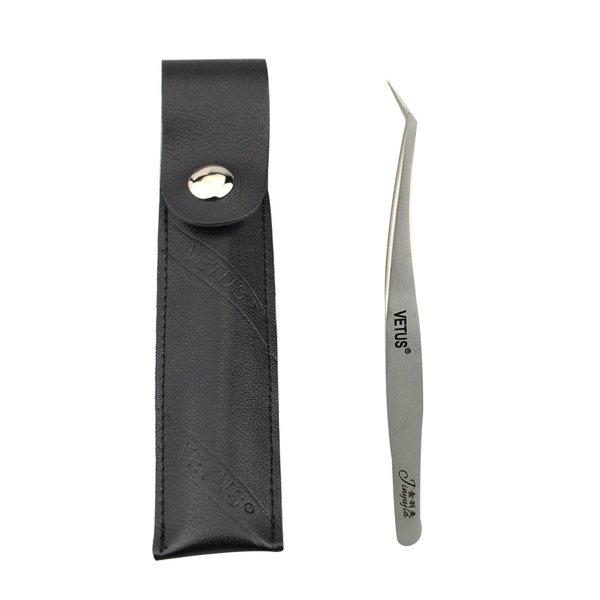 1 PC Vetus Eyelash Tweezers Fine Point High Precision Golden Feather Tweezers Stainless Steel for Eyelash Extension
