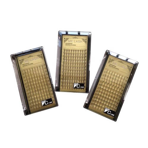 6D Volume Eyelashes Extensions C Curl 0.07mm 3 trays 3D Eyelashes Makeup Lashes Extensions Individual Lashes Natural Style Eye Lashes 30 trays (0.07-C, 12mmx3)