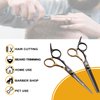MOONBEAN Hair Cutting Scissors Kit,9pcs Professional Barber Hair Cutting Shears Set with Hair Scissors Thinning Shears for Hair Cutting,Barber Scissors for Barber/Salon/Home/Men/Women/Kids