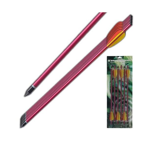 6 PCS 16" Red Aluminum Hunting Crossbow Bow Arrows