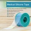 LotFancy Medical Soft Silicone Tape, 4Rolls 1inch x 5.5Yards, Adhesive Water-Proof Surgical Tape with Perforation for Easy Tear, Surgery First Aid Tape for Wound, Bandage