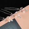 Generic 6PCS Rhinestone Hair Pins with Pearls and Crystals, Silver, for Women and Girls, Wedding, Bridal, Bridesmaids, u shaped hair pins crystal hair accessories, flower girl hair clip, Silver/white