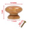 Cosmos 6 PCS Round Mushroom Shape Wooden Cabinet Knobs Drawer Pulls