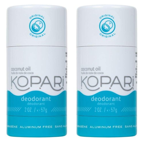 Kopari Aluminum Free Deodorant with Organic Coconut Oil | Original 2 Pack | Vegan, Gluten Free, Cruelty Free, Non-Toxic, Paraben Free, Deodorant for Men & Women, Odor Protection | 2.0 oz