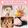 144 Pieces Fake Nails for Kids Girls Artificial Kids Press on Nails Full Cover Short Acrylic Stick On Nails False Nail Tips Kit for Children Little Girls Nail Art Decoration (Cute Pattern)