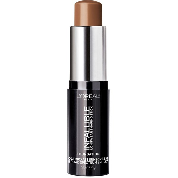 L'Oreal Paris Makeup Infallible Longwear Shaping Stick Foundation, 411 Chestnut, 1 Tube, 0.32 Ounce