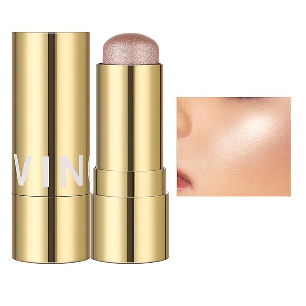 MIELIKKI Cream Highlighter Stick, Contour Stick Makeup, Shades with Eyeshadow Sticks & Blush Sticks, Long Lasting, Waterproof, Shimmer Finish, Highlight #01
