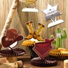 8 Pcs Cowboy Decorations Cowboy Themed Honeycomb Table Decor Cowboy Party Decorations Western Party Centerpieces Western Baby Shower Decorations Party Centerpieces for Birthday Party Supplies