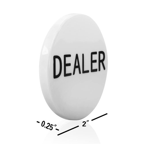 GSE Games & Sports Expert Dealer Button - Set of 5 Professional Casino Texas Hold‘em Poker Button for Gambling Card Games, Texas Hold 'em, Poker Nights, Tournaments