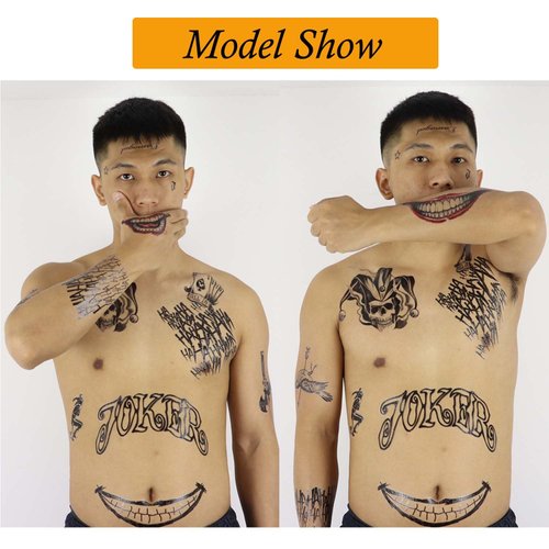 3 Sheets Halloween Temporary Tattoos,Tattoo Sticker Perfect for Halloween,Cosplay, Costumes and Party Accessories