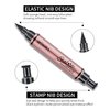 Eyeliner Stamp - Winged Eyeliner Stamp for All Eye Shapes, Easy Cat Eye Stencil Makeup Tool, SmudgeProof & Waterproof Liquid Eye liner Pen, Heart Stamp (10MM, Black)