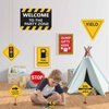 13 pcs construction Birthday Party supplies, construction party decorations for boys kid birthday party Baby Shower，11.8 inch construction theme party wall decor signs with Yellow Caution Tape
