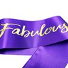 NAUXIUDSJS 70th Birthday Sash, Fabulous 70 Birthday Satin Sash with Gold Foil Words, Birthday Gift 70th Birthday Accessories Decorations Party Favor,Purple