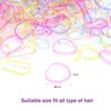 Hoyols 2000 Small Rubber Bands Hair Ties Ponytail Elastic Multi Color for Kids Girls Hair Value Pack TPR