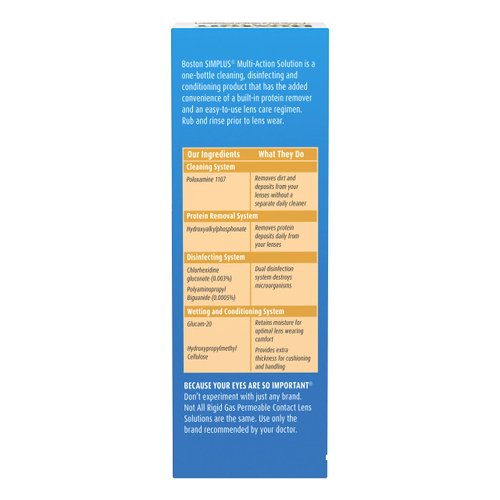 Boston Simplus Contact Lens Solution, for Gas Permeable Contact Lenses, 3.5 Fl Oz