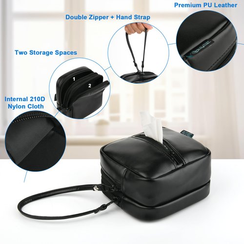 Beautyflier Makeup Remover Wipes Carrying Bag, Compatible with Neutrogena Makeup Remover Wipes, Storage Bag for Women's Facial Towelettes, Cosmetics, Perfectly for Travel, Outdoor (Bag Only)