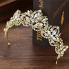 Gold Tiara Wedding Tiaras and Crowns for Women,Rhinestone Queen Tiara for Women Princess Crown Birthday Tiara Headbands for Wedding Prom Bridal Party Halloween Costume Christmas Gifts