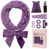 ZILAMPU No Heat Curling Rod Headband, Non Heat Overnight Hair Curler Headband, 70" Long Velour Lazy Hair Curls Roller Wrap for Women Girls Long Hair, Hair Curlers to Sleep In -Purple