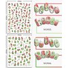 8 Sheets Christmas Nail Art Stickers 3D Xmas Nail Decals Self Adhesive Xmas Tree Bell Winter Nail Stickers Holiday Nail Design Christmas Nail Stickers for Women Girls Christmas Nail Art Decoration