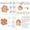Brain Teaser Puzzle 20Pcs Unlock Interlock Game IQ Test Wooden Toy 3D Unlock Interlock Puzzle Magic Ball Brain Teaser Toy Puzzles for Adults