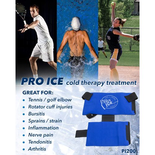 PRO ICE Shoulder Elbow Ice Therapy Wrap - Excellent for Treating Rotator Cuff injuries, Elbow Joint and Muscle Inflammation - Ice packs Included