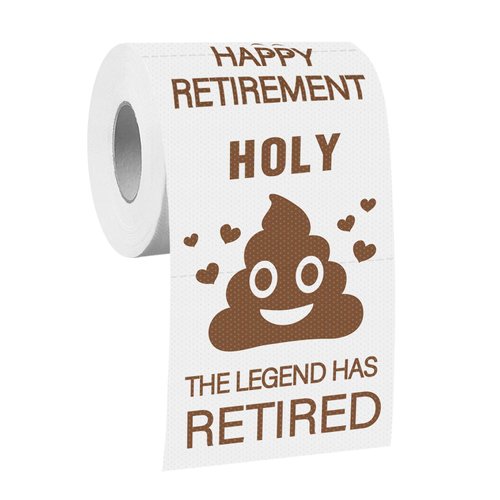 Retirement Toilet Paper Gift for Men and Women Roll Prank Funny Retired Gifts Novelty Toilet Paper Present for Co-Worker Happy Retirement Party Decorations, The Legend Has Retired Party Supplies.