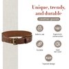 Style n Craft - 3" Wide Extra Long Full-Grain Leather Work Belt, Durable and Rugged Belt, Dark Tan (98439)