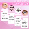 Individual Lashes Extensions Natural Look Cluster Lashes Wispy DIY Open Eyes False Eyelashes 80pcs D Curl Lashes Strips for Self Application at Home, 10 Pairs