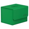 Ultimate Guard Sidewinder 100+, Deck Box for 100 Double-Sleeved TCG Cards, Green, Magnetic Closure & Microfiber Inner Lining for Secure Storage