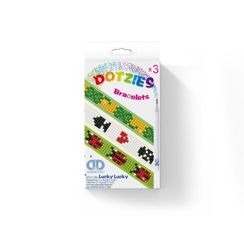DIAMOND DOTZ ® DOTZIES - Lucky Lucky, Diamond Art Bracelet Making Kit Adults, DIY Bracelet Kit, Diamond Painting Bracelet Kit for Adults, Bracelet Making Kit, Bracelets Making Kit