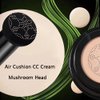 abyomon Air Cushion CC Cream, Mushroom Head Foundation, Moisturizing BB Cream Concealer Makeup Base Long Lasting with Mushroom Makeup Sponge (Natural)