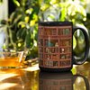 2IMT Library Bookshelf Mug Gifts For Book Lovers Women - Library Coffee Mug Book Coffee Mug Book Mug Book Club Cup Bookish Items Bookworm Mug Librarian Book Lovers Gifts for Readers Writer Black 15oz