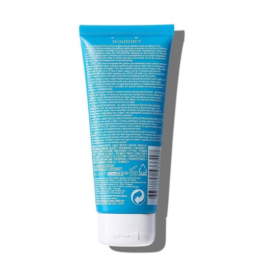 La Roche-Posay Effaclar Clarifying Clay Face Mask for Oily Skin, Unclogs Pores and Controls Shine Without Over-Drying, Packaging May Vary